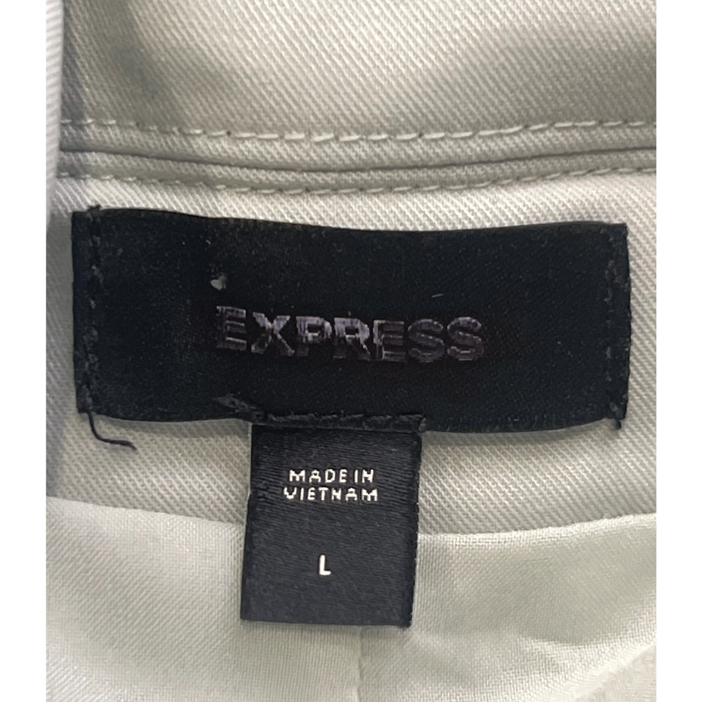 NEW EXPRESS ICED AQUA DOUBLE BREASTED CINCHED BOYFRIEND BLAZER JACKET SIZE LARGE - Picture 6 of 8